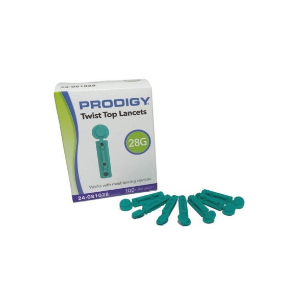 Lancetas Prodigy 28G para Glucómetro